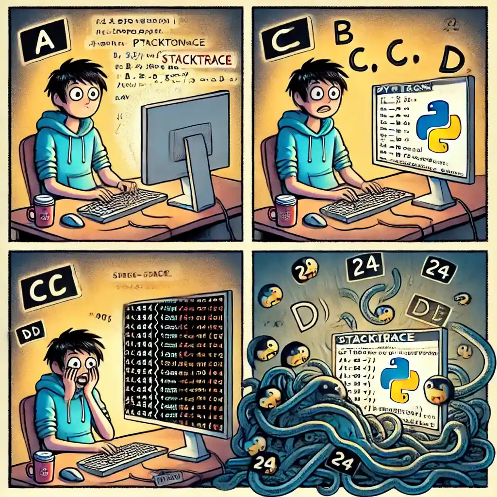 4 panel comic about ChatGPT solving this puzzle